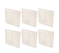 Amig - Square Plastic Grille with Mosquito Net | Vents for Air Outlet | Ideal for Kitchen and Bathroom Ceiling | Dimensions: 200 x 200 mm | Colour: White