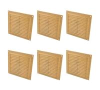 Amig - Square Plastic Grille with Mosquito Net | Vents for Air Outlet | Ideal for Kitchen and Bathroom Ceiling | Dimensions: 170 x 170 mm | Colour: Pine