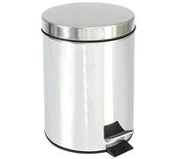 Amig - Stainless Steel Pedal Bin 5L | Anti-Fingerprint Finish | Ideal for Kitchen Waste | Decorative & Modern Design | Includes Plastic Inner Container, Satin Finish