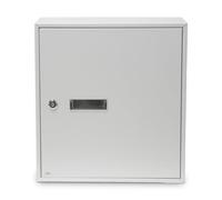 Amig - Steel Letter Collector | Indoor Use with Back Opening | Lockable Tailgate for Privacy | Easy Installation | White | Measures 40x36x10 cm | Slot: 5 x 31,5 cm