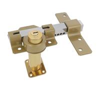 Amig Steel Overlay Bolt for Doors | with Round Security Cylinder | 88 x 153 mm, Inside 34 mm and Outer 70 mm Cylinder | Includes 5 Point Key | Martele Steel