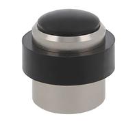 Amig - Stop for Passage Doors - Diameter 30 x 36 mm - Model 205 - Aluminium with Brushed Nickel Finish - Round Edge - Includes Coach Screws + Plugs for Installation