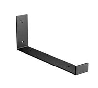 Amig - Straight Support for Industrial Shelves | 103 x 261 x 40 mm | Steel | Colour: Matt Black | Angle for Shelves | Black Metal Brackets