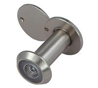 Amig - Super-Wide Angle Brass Door Viewer | Easy Install, Scratch-Resistant, Enhanced Privacy Cover | Ideal for Elderly & Families, Matte Chrome, Kumpelchrom
