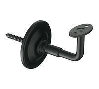 Amig - Support for railings, Steel, Rust and Corrosion Resistant, for Indoor and Outdoor use, Colour: Black, Dimensions: Diameter 70 x 75 x 45 mm