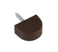 Amig - Support | Half Moon Shape | Diameter 20 x 30 mm | 8 Pieces | Ideal for Supporting Shelves of Cabinets, Display Cabinets or Shelves | Easy to Attach by Screw | Plastic Brown