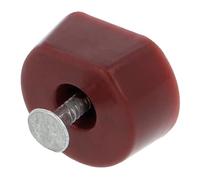 Amig - Support | Round Shaped | Diameter 15 x 7 x 19 mm | Pack of 8 | Ideal for Shelves for Cabinets, Display Cabinets or Shelves | Easy to Fix by Screw | Plastic Brown