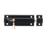 Amig - Surface-Mounted Bolt | 80 x 30 mm | Suitable for Wooden Passage Doors | Square Edges | Latch for Bathroom, Bedroom, or Office | Security Bolt | Black Aluminium