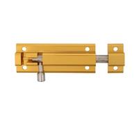 Amig - Surface-Mounted Bolt | 80 x 30 mm | Suitable for Wooden Passage Doors | Square Edges | Latch for Bathroom, Bedroom, or Office | Security Bolt | Gold Aluminium