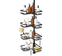 Amig - Telescopic Shower Shelf - Adjustable up to 290cm - Black Color