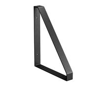 Amig - Triangular Support for Industrial Shelves | 211 x 261 x 30 mm | Steel | Colour: Matt Black | Angle for Shelves | Black Metal Brackets