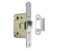 Amig - Unified Latch for Wooden Doors - Mortise Lock for Interior Doors - Brass-Plated Steel Mortise Latch - 50 mm Backset - Finish: Satin Stainless Steel