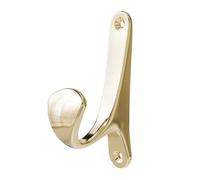 Amig - Wall Hook - 87 x 16 x 46 mm - Golden Color Hanger - Made of Zamak. Mod. CS34