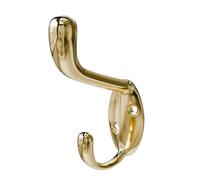 Amig - Wall Hook - 95 x 52 x 30 mm - Brushed Gold Hanger - Made of Zamak. Mod. CS32