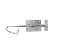 Amig - Wall Lock for Doors | Security Lock for Your Home | Heavy Duty Latch for Gates | Zinc-Plated Steel | Colour: Silver | 350 x Ø12 mm