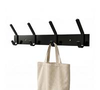 Amig - Wall-Mounted Multiple Coat Rack - 405 x 105 x 45 mm - Black Hanger - Made of Steel. Mod. CM38