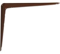 Amig - Wall Shelf Bracket - Steel Angle - 250x125 mm - Brown - Holds up to 35 kg - Angle for Shelves - Shelf Support - Easy to Assemble