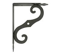 Amig - Wall Shelving Door | Metal Square for Shelves | Angle for Shelves | Shelf Bracket | Steel | Black | Dimensions: 150 x 115 mm | Max Recommended Weight: 90 kg