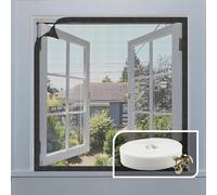 AMIGO Fibreglass Mesh No Drilling Required, 150 x 150 cm, Thickened Fabric, Not Easy to Tear, Anti-Mosquito Repellent, Suitable for Doors and Windows, with Velcro Strap and Installation Instructions