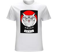 Amigo The Devil Unisex T-Shirt Printed Tee Graphic Top Men White Shirt