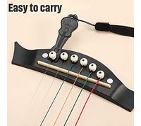 Amigocee 144 Pieces Acoustic Guitar Bridge Pins Pegs in White and Black with 1 Piece Bridge Pin Puller Remover in Guitar