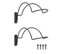 Amigocee 2 PCS Wall Mounted Helmet Rack Helmet Holder Hook Multifunctionnal Metal Rack for Hats Mask Wall Mount Bracket