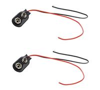 Amigocee 20Pcs PP3 MN1604 9V 9 Battery Holder Clip Snap on Connector Cable Lead Black