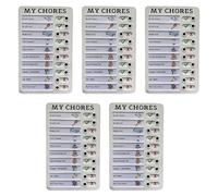 Amigocee 5X My Chores Memo Plastic Board, Detachable and Reusable Memo for Check Items and Form