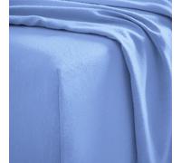 Amigozone 100% Brushed Cotton Extra Deep 16"(40cm) Flannelette Fitted Sheets (Blue, Pair of Pillow Cases Only)