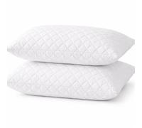 AmigoZone 2 Pack Hotel Quality Bed Pillow Pair Luxury Firm Support Side Sleeper Pillow Back Neck Pain Relief Support Pillow Ultrasonic Quilted Desing- Pack of 2