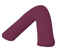 AmigoZone 2 Pack V Shaped Pillow Cases Covers, Pregnancy Maternity Orthopedic Support Nursing Pillow Cases V Pillows Cover (Wine)