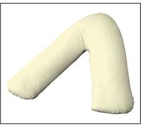 AmigoZone 2 Pack V Shaped Pillow Cases Covers, Pregnancy Maternity Orthopedic Support Nursing Pillow Cases V Pillows Cover (Cream)