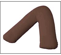 AmigoZone 2 Pack V Shaped Pillow Cases Covers, Pregnancy Maternity Orthopedic Support Nursing Pillow Cases V Pillows Cover (Chocolate)