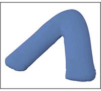 AmigoZone 2 Pack V Shaped Pillow Cases Covers, Pregnancy Maternity Orthopedic Support Nursing Pillow Cases V Pillows Cover (Mid Blue)