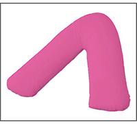 AmigoZone 2 Pack V Shaped Pillow Cases Covers, Pregnancy Maternity Orthopedic Support Nursing Pillow Cases V Pillows Cover (Fuscia)