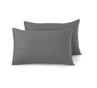 AmigoZone 2 Pack x Pillow Cases Brushed Microfiber Standard Size with Envelope Closure (2pcs pillowcases (50 x 75cm), Gray)