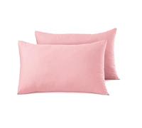 AmigoZone 2 Pack x Pillow Cases Brushed Microfiber Standard Size with Envelope Closure (2pcs pillowcases (50 x 75cm), Pink)