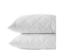 AmigoZone 2 Pillows Extra Filled luxury bounce back bed Pack Hotel Quality Bed Pillow Pair Luxury Firm Support Side Sleeper Pillow Back Neck Pain Relief Support Pillows (Quilted, Pack of 2)