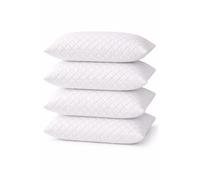 AmigoZone 4 Pack Hotel Quality Bed Pillow Pair Luxury Firm Support Side Sleeper Pillow Back Neck Pain Relief Support Pillow Ultrasonic Quilted Desing- Pack of 4 Pillows