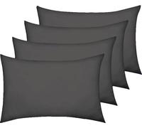 AmigoZone 4 Pack x Pillow Cases Brushed Microfiber Standard Size with Envelope Closure (4pcs pillowcases (50 x 75cm), Gray)