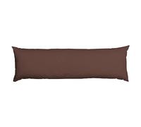 AmigoZone Bolster Pillow (Chocolate, 48" Super Single) - Hollowfiber Filled Body Pillow, Maternity Support, Side Sleeper With Free Pillow Case