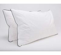 AmigoZone Duck Feather and Down Pillows 100% Cotton Feather Proof Cover (White, Pack of 2)