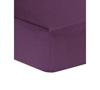AmigoZone Extra Deep 16" (40cm) Fitted Bed Sheets - Non Iron Percale Quality For Thick MATTRESS - Single, Double, King & Super King (Single, Plum)