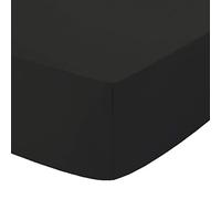 AmigoZone Extra Deep 16" (40cm) Fitted Bed Sheets - Non Iron Percale Quality For Thick MATTRESS - Single, Double, King & Super King (Single, Black)