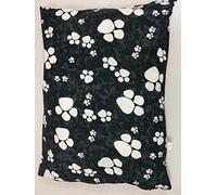 AmigoZone Large and Extra Large Pet Dog Bed Zipped Removable & Washable Complete Bed Or Cover Only (Large Cover Only, Black Paw)