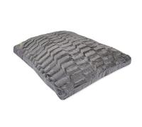 AmigoZone Large & Extra Large Fur Dog Bed Cushion Washable Zipped Mattress (Extra Large, Gray Texture)
