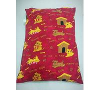 AmigoZone Large Pet Dog Bed Zipped Removable & Washable Cushion Cover Only (Shake A Paw Red)