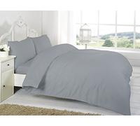 AmigoZone Luxury 100% Egyption Cotton Duvet Cover Set Plain 200 Thread Count (King, Grey)