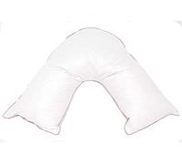 AmigoZone Luxury V Shape Orthopaedic Non Allergenic Duck Feather & Down Pillow Neck Suport/Nursing/Maternity/Pregnancy Support Pillow (Goose Feather & Down, 1 x V Pillow)