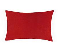 AmigoZone New 100% Brushed Cotton Flannelette 2 x Pillow Cases Housewife Plain Cover Bedroom Pair Pack (Red)